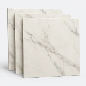 Marble-look floor tile